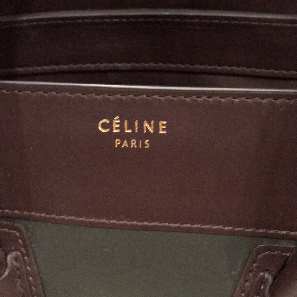 Celine micro luggage burgundy and 2shades of green - Picture 7 of 8